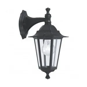 Comparateur de prix : Applique d'extérieur descendante Laterna - EGLO - Noir - Métal & Verre - H35cm