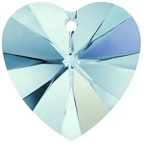Cristaux de Swarovski Pendentif coeur Xilion 6228 - 14 mm - Aquamarine Aurore Boreale