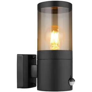 Globo Lampe extérieure noire Xeloo avec capteur - 32014BSS