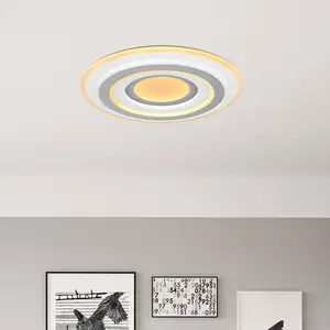 Globo Plafonnier LED Sabatino, Ø 48 cm, blanc/anthracite, CCT pas cher