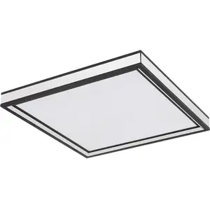 Globo Plafonnier led panneau 30x30 cm lampe de salon lampe de couloir lampe de bureau noir pas cher
