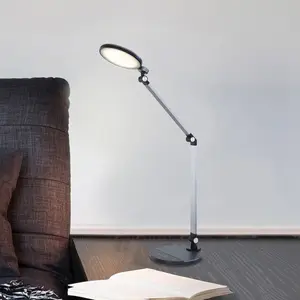 Globo Lampe de bureau LED Konsti, hauteur 90 cm, noir, métalVendu parluminaire