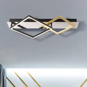 Globo Plafonnier LED Lesina, 2 lampes, doré/noir, aluminium pas cher