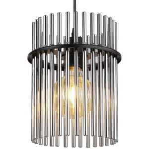 Comparateur de prix : Globo Suspension Gorley, longueur 110 cm, gris fumé, 4 lampes, verre