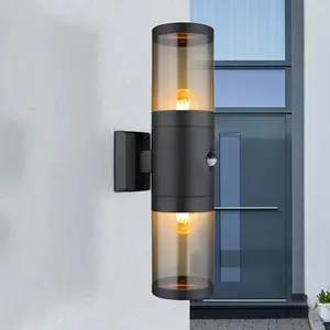 Globo xeloo applique d'extérieur noire mate ip44 2x e27