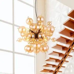 Comparateur de prix : Globo Suspension Udo, ambre, Ø 55 cm, verre