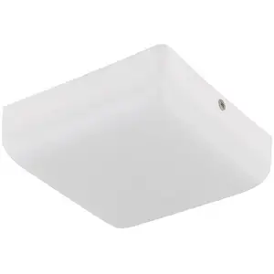 Globo Plafonnier LED, blanc, carré, L 12 cm pas cher