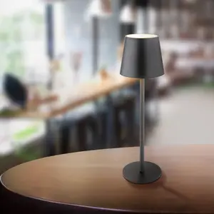 Comparateur de prix : Globo Lampe à poser LED rechargeable Vannie, noir, hauteur 36 cm, CCT