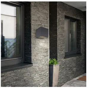 Globo Applique d'extérieur LED Illi, anthracite, largeur 10 cm, alumin...