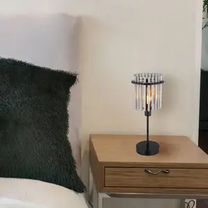 Comparateur de prix : Globo Lampe à poser Gorley, hauteur 37,5 cm, gris fumé, verre/métal