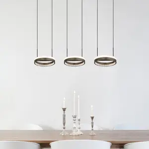 Globo Lighting|Lampe à suspendre métal noir mat, LED