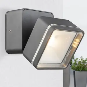 Comparateur de prix : Globo Applique d extérieur LED Lissy, anthracite, angles
