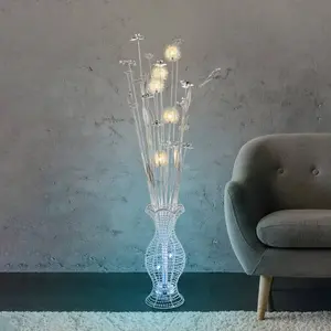 Lampadaire LED RGB - GLOBO - ANTON - Aluminium - Vase à fleursVendu paramazon