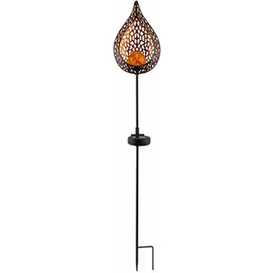 Lampe solaire à LED flammes optique boule de verre plug spotlight or l...Vendu parkaufland