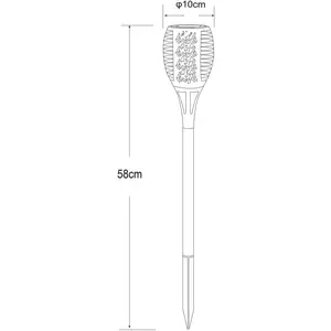 Comparateur de prix : Globo Lampe sur piquet LED solaire 33077 Torche, noir, plastique