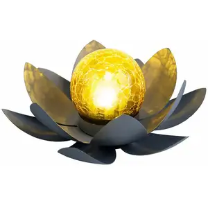 Lampe d'extérieur led solaire fleur de lotus éclairage de jardin nénup...Vendu paramazon