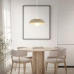 Globo Suspension Lowe, couleur sable mat, Ø 38 cm, métal pas cher