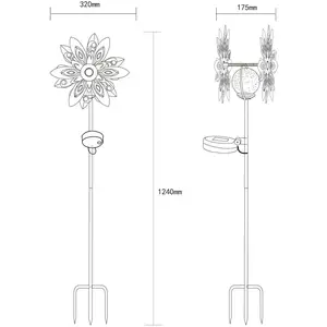 Comparateur de prix : Globo Lampe solaire LED 36578, piquet de terre, brun rouille, métal, v...