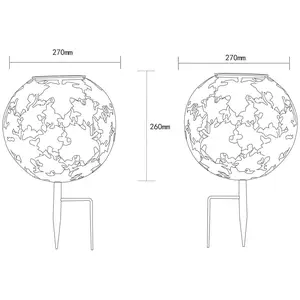 Comparateur de prix : Globo Lampe solaire LED 36749S Boule Ø 27 cm, argent, piquet de terre