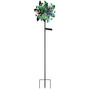 Comparateur de prix : Lampe solaire d'extérieur à LED, éolienne colorée, lampe de jardin, dé...