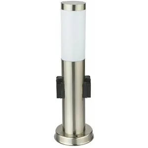 Globo - Lampadaire véranda jardin inox IP44 éclairage 2x douille 3158K pas cher