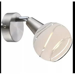 GLOBO Spot Elliott en nickel mat verre satin h.15xl.9.7cmVendu paramazon