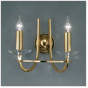 KOLARZ Imperial applique, laiton, à 2 lampesVendu parluminaire