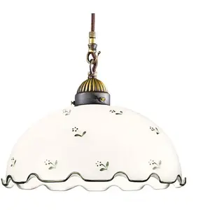 austrolux Suspension Nonna à fleurs Ø 30 cm à 1 lampe verte pas cher