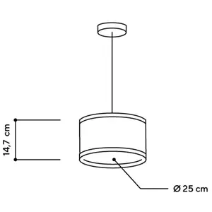 Almut von Wildheim ALMUT 2610 suspension Ø 25cm, foin véritable pas cher