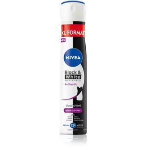 NIVEA Black & White Authentic spray anti-transpirant 72h 200 ml pas cher