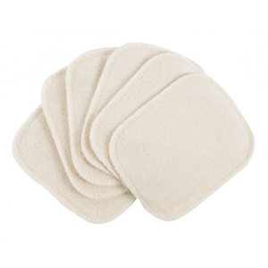 Popolini - 6 lingettes démaquillantes coton BIO - écru pas cher