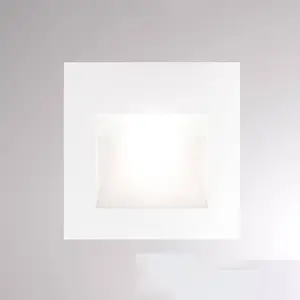 Molto Luce Applique encastrable LED Pan, blanche pas cher