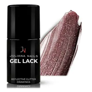Vernis Semi-Permanent Gel Lack Juliana Nails glitter drawings pas cher