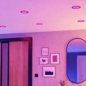 EGLO connect Luminaire encastrable LED intelligent Fueva 6-Z, gris, Ø ... pas cher