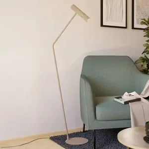 Comparateur de prix : EGLO Lampadaire métal sable et liseret laiton caminia gu10 5w