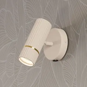 Comparateur de prix : EGLO Spot mural Caminia, beige, longueur 16 cm, métal, GU10