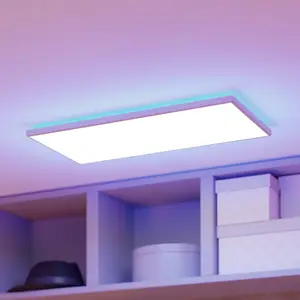 Comparateur de prix : EGLO connect Plafonnier LED Rovito-Z, blanc, 57 x 30 cm