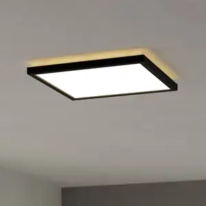 Comparateur de prix : EGLO connect Plafonnier LED Rovito-Z, noir, 29 x 29 cm
