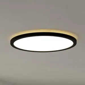 EGLO connect Plafonnier LED Rovito-Z, noir, Ø 39 cm pas cher