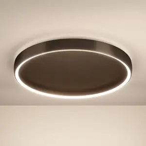 Plafonnier LED Stars of Light Trabuco noir/marron 55 cm