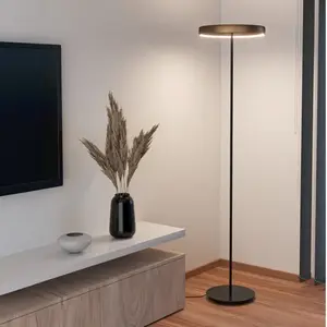Lampe sur pied LED Stars of Light Trabuco noir/marron 175 cm pas cher