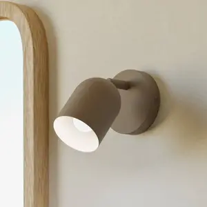 Comparateur de prix : EGLO Spot mural Tilston, beige, Ø 9 cm, acier, E14