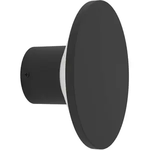 Comparateur de prix : EGLO Applique d'extérieur LED Rigosa, noire, Ø 10 cm, métal