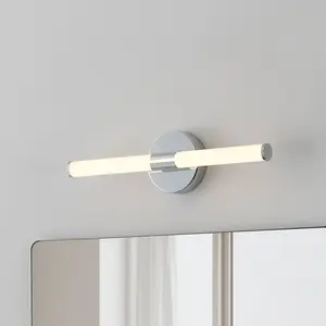 Comparateur de prix : EGLO Applique murale LED Ramola, couleur chrome, largeur 45 cm, IP44, ...