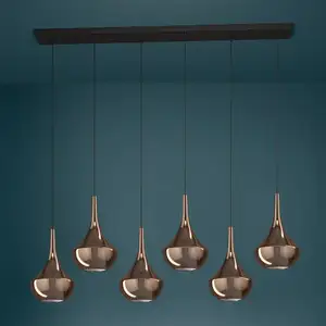 Eglo ALMOSTER Suspension E27 à 6 sources lumineuses, 390441, pas cher
