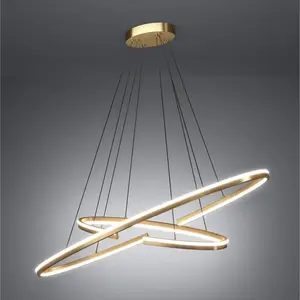Suspension LED Stars of Light Bogado, dorée, 120 cm, à intensité variable