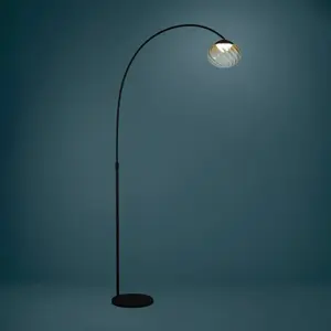 Lampe sur pied LED Stars of Light Pantoja noir/ambre 160 cm CCT