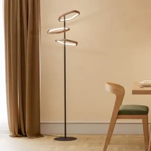 Lampe sur pied LED Stars of Light Estrella bronze/noir 160 cm