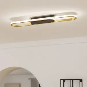 Comparateur de prix : Plafonnier Élégant Conivarena Noir Avec Or - 902159