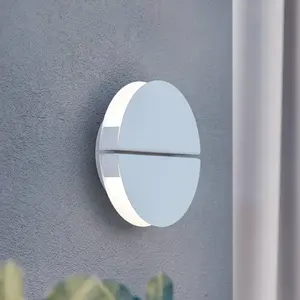 Comparateur de prix : EGLO Applique d'extérieur LED Vascella, blanche, Ø 18 cm, métal